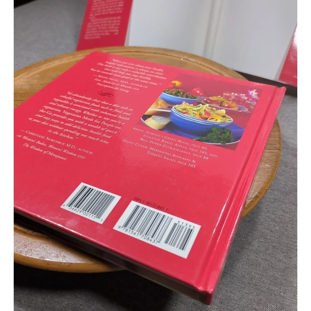 2002 Vegetarian Meals‎ For People On The Go by Vimala Rodgers VTG HC 101 Recipes